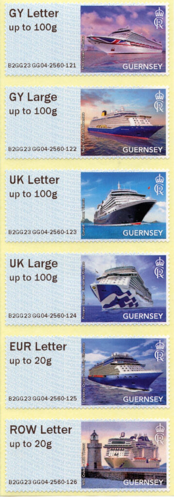 Guernsey Post&Go strip Visiting cruises 2023