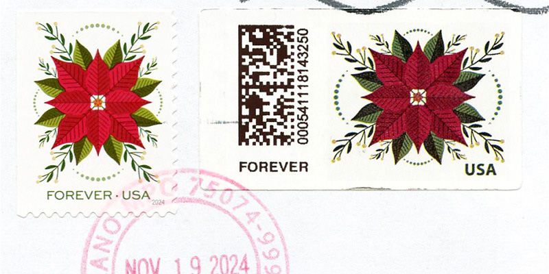 ESTADOS UNIDOS. 2024, la emisión navideña ‘Poinsettia’